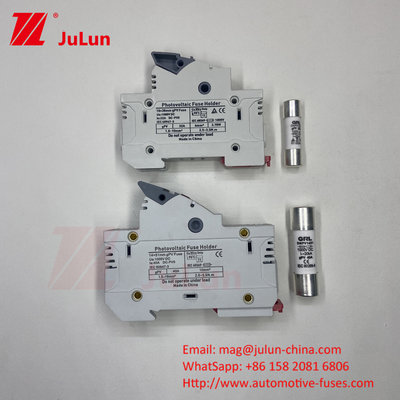 Protective Certified DIN Rail Solar Fuse Holder For Solar Panels  RT18 AC Fuses Fast Blow Ceramic 22x58