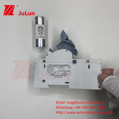 Cylindrical Solar PV Fuse 10A-63A 1000VDC/1500VDC IEC60269.6 Fuse 10X38 1p 2p 3Pole Np Dc Fuses Square Solar Pv Fuse