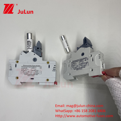 Cylindrical Solar PV Fuse 10A-63A 1000VDC/1500VDC IEC60269.6 Fuse 10X38 1p 2p 3Pole Np Dc Fuses Square Solar Pv Fuse