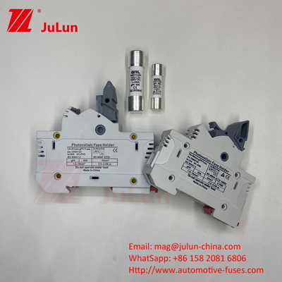 Solar PV Fuse Holder With Ceramic Fuse For Photovoltaic Protection Fuse Holder Base 14x51MM RT18X-63-2P