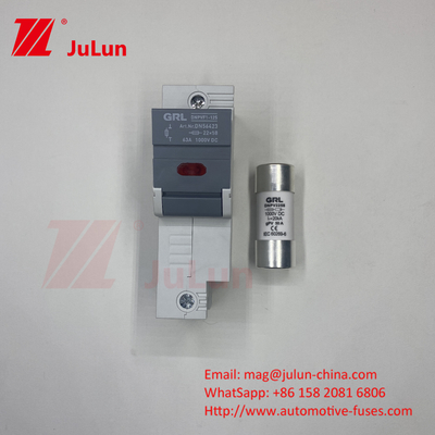 Fuse Holder 30A 63A 500V 10x38 RT18-32 Cylindrical Fuse Holder 10A 1000DC Solar PV Fuse For Photovoltaic Protection