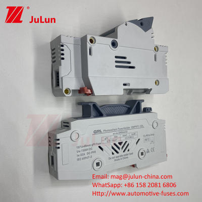 Fuse Holder 30A 63A 500V 10x38 RT18-32 Cylindrical Fuse Holder 10A 1000DC Solar PV Fuse For Photovoltaic Protection