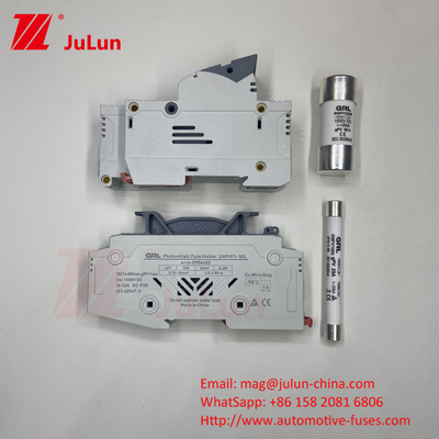 Solar Photovoltaic Inverter PV Fuse With Ceramic Body DIN Mount Dc Fuse 250a 10x85 1500Vdc PV Fuse Holder 15