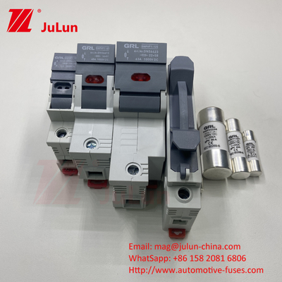 Solar PV Fuse With Copper Fuse Element Material RO17 Fast Blow Ceramic DIN Rail Moun 22x58MM Italweber Fuse 500V
