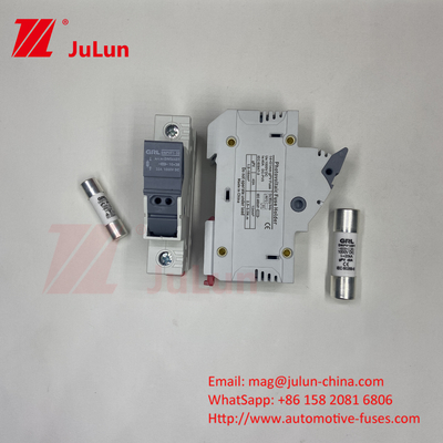 SeanRo Solar PV Din Rail Fuse Holder For Fuse Link 10*38mm 1000V 15amp Dc Fuse 25A