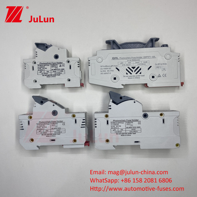 SeanRo Solar PV Din Rail Fuse Holder For Fuse Link 10*38mm 1000V 15amp Dc Fuse 25A