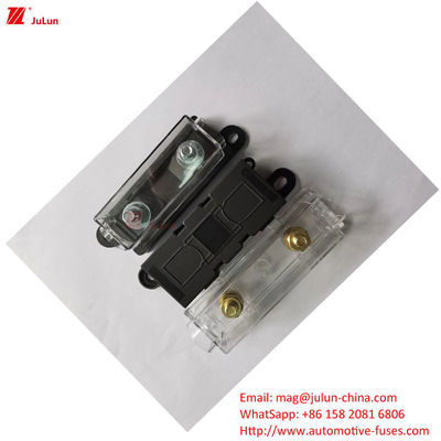 32V DIN Track Fuse Holder 30A-500A EU UL Standard Copper Contact Plastic Housing Bolt Fuse Holder