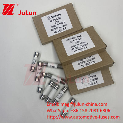 32A 10*38mm 15A 690VDC 1000VDC Panel Mount Solar PV Fuse For Robust PV String Protection