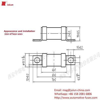 16A-400A EV Charger Electric Vehicle Fuse With Bolt Screw Terminal