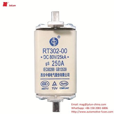 DC80V Portable Electric Vehicle Fuse RT302-00 for Power System Protection