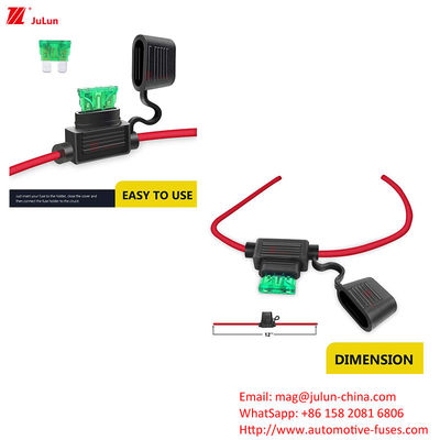 One Pole Automotive Spare Parts Nylon And Copper ANSI Small Fuse Holder