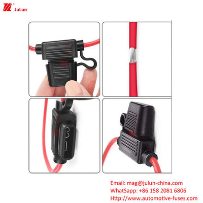 Midget Water Resistant 60 Amp Automotive Fuse Holder With Transparent Cover