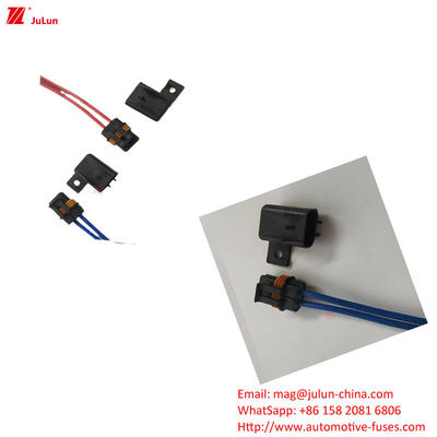Plastic / Nylon Shell 32V Electric Vehicle Fuse Holder 30A-500A 1 Pole Manual Reset