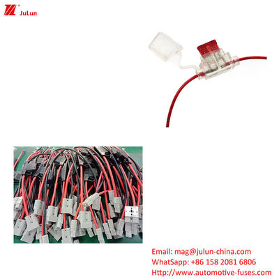 30A-100A Copper Auto Fuse Holder Plastic / Nylon Housing Unipolar Auto Parts