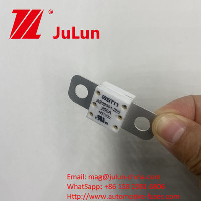 250A 150VDC A202001 ASTM Ceramic Automotive Fuses for Car Charger And Etc. Made of Ceramic Copper Silver Quartz Sand Gold