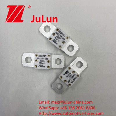 High Current Rating Ceramic A202001-250A 150VDC Automobile Fuses Small Size With Ceramic Material For Short Circuit Protection