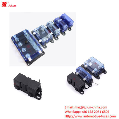 Black Car Fuse Holder Dust Proof Design M5M6M8 Supporting Screw ANM ANS AML Bolt Type Plug Made Of Zinc Alloy Brass
