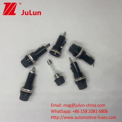 Black Copper Foot 5*20 6*30mm Car Fuse Holder Bakelite Electric