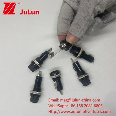 5*20mm 6X30mm Glass Car Fuse Holder 12mm 15A 125V 10A 250V