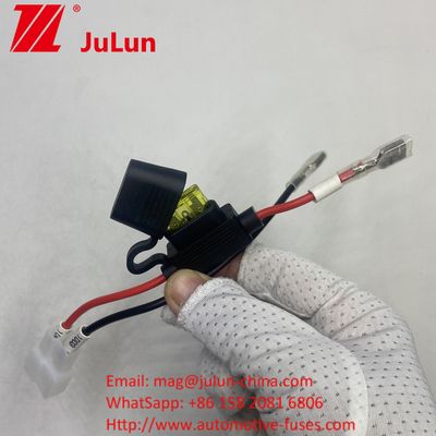 Battery Fuse Holder Connector Extension Cable Wire Harness Connector With Red 2-Pin Connector For Kids 12V Ride-On Truck Electric ATV Ebike