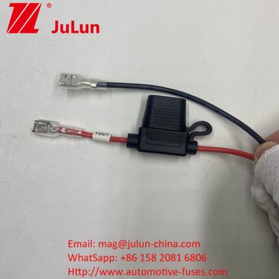 Fuse Holder 8AWG Inline Blade 30A Cable Lead WireFuse Holder 8AWG Inline Blade Cable Lead Wire Genuine 50 Amp Plug Style Power Connector To 8mm RING TERMINALS Genuine 50 Amp Plug Style