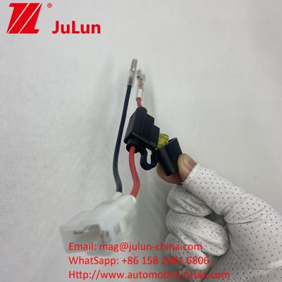 Fuse Battery Connector Extension Cable Wire Harness Connector Holder With Red 2-Pin Connector Truck Electric ATV Ebike