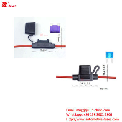 Automobile Insert Fuse Holder, Automobile Waterproof Fuse Holder, Wire Harness Fuse Box, The Contact Material Is Tinned Copper