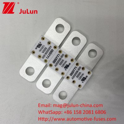 ASTM 400A 125VDC Ceramic Metal Car Battery Fuse For Automotive Industry 68*17.7*12mm