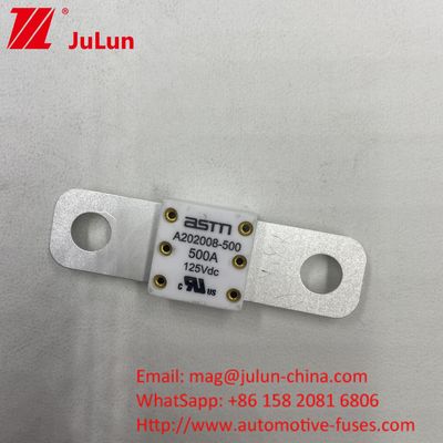 Electric Vehicle EV White Color 350 Amp Ceramic Fuse 125VDC