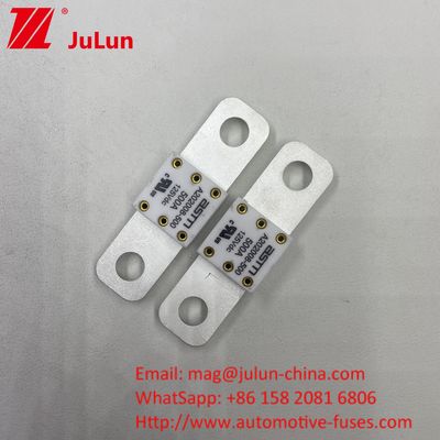 Short 500A 125VDC Circuit Protection Battey Fuse Small Size High Current Rating Distance Between 2 Holes 50.8mm