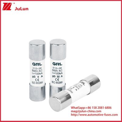 15A 1000VDC Fuse Link Solar GPV DC Fuse  10*38mm 32A Rating For Electrical Protection In PV Systems For Use With Fuse Housing