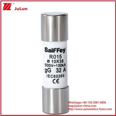 RS15 GG32A 500VDC 100KA Ceramic Automotive Fuses 10*38mm Holder IEV60269