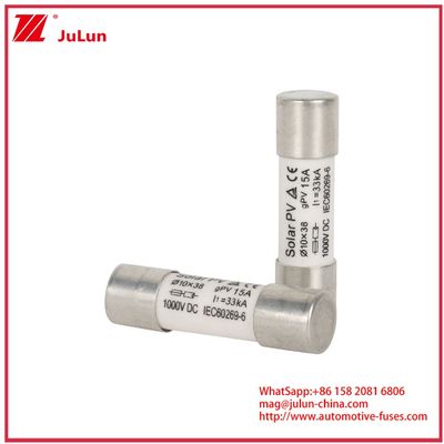 15A 1000VDC GPV Fuse 10*38  For Solar Power Systems IEC60269-6