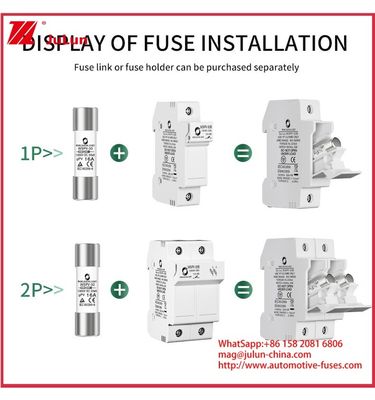 GPV 16A 1000VDC 20KA Photovoltaic High Voltage Tubular Ceramic Fuse 10*38mm