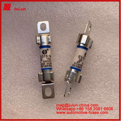 EV Energy 10*38mm Tubular Fuse EV315-M 3E 15A 500VDC For Electric Vehicles Bolt Installation Meets JASO D622 Standards