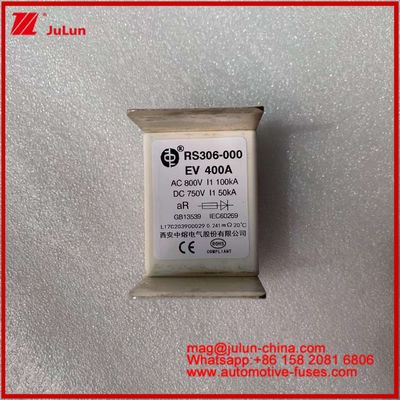 Utilization Category EV 400A AC800V 100KA DC750V 50KA Ceramic Tube Automotive Circuit Protection Fuses For Electric Vehicle