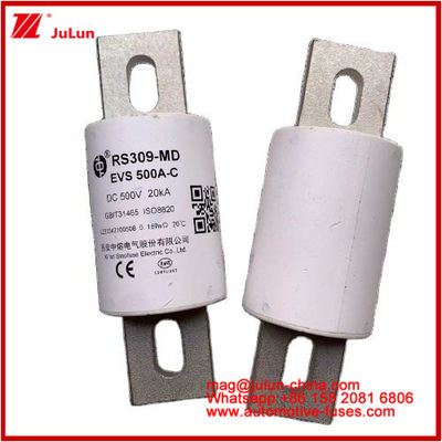 RS309-EVS 500A-C 500VDC 20KA GB Tubular Ceramic Power Battery System Ceramic Automotive Fuses For Electric Vehicles And Power Drive Power Systems