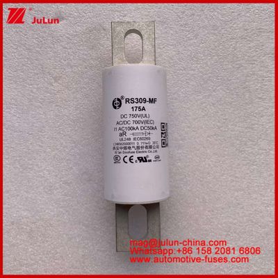 RS309-MF 175A 750VDC UL Tubular Ceramic Fuse AR 750VDC/700AC IEC 20KA GB 5-800A for Electric Vehicles and Power Systems