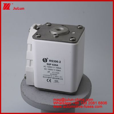 RS306-2 S5P 630A Squar Electric Vehicle Traction  Caremic Fuse EV Or HEV Electric Vehicle  Traction DC For EV HEV AC1250V 100KA DC1000V 50KA AR