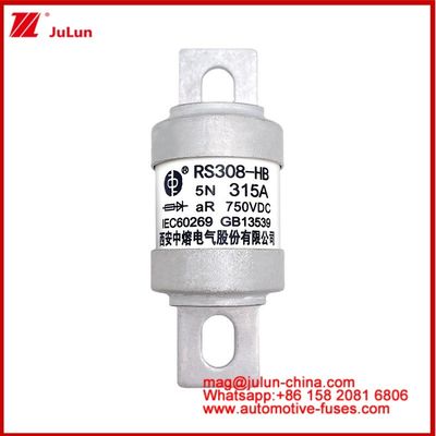 Bolted M6 5N 315A AR 750VDC-1 Electric Vehicle  Fuse Traction Caremic Tubular Power Conversion Energy Storage On-Board Charger