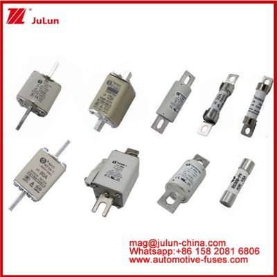 RS309-MD-125A Ceramic Auto Fuses 500VAC200KA 500VDC 50KA AR DC Performance Tubular Automobile Bolt Connection Structure