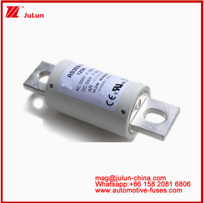 RS309-MD-125A Ceramic Auto Fuses 500VAC200KA 500VDC 50KA AR DC Performance Tubular Automobile Bolt Connection Structure