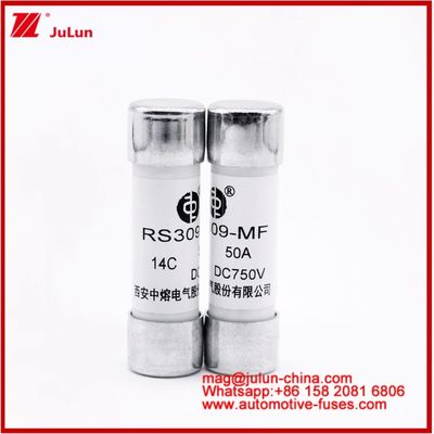 Automobile Bolt Stud‐mount Caremic Round Tube FUSE  RS309-MF 50A DC750V  DC For EV / HEV
