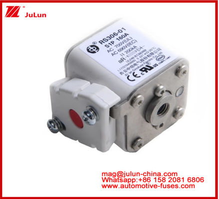 RS306-01-S1P160A AC700(UL) AR AC690V(IEC) 200KV Square Ceramic Fuse EV Or HEV Stud‐mount Small Size High Rated Current Short Circuit Protection Breaking Capacity