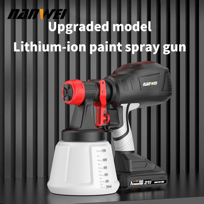 Popular High Spray Air Spray 700ml Pressure Paint Gun Cordless Portable Electric  1.5mm 1.0mm Diy Grade Battery Powered Renovate Rebuild House Garden