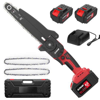Single Hand Durable 8 Inch Wood Chain Saw Electric Motor Cordless High Work Efficiency