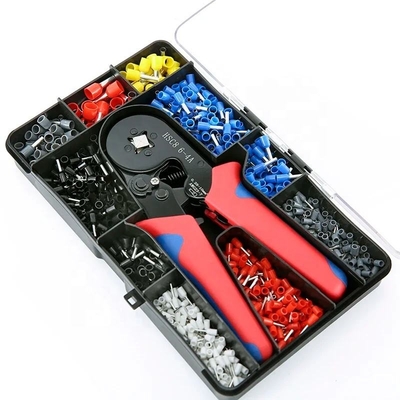 Small Manual Crimping Pliers With Various Types Of Terminals 1200pcs Ousehold Electrical Insulated Mini Wire Ferrule Tubular Terminal Crimping Plier Kit