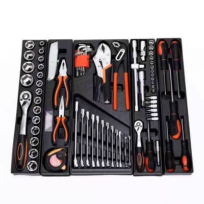 Iron Tool Box Combination Set 85 Piece Machine Repair Three Layer Foldable Sleeve Set For Tool