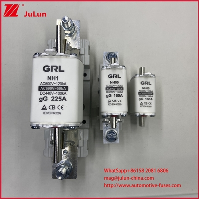 NT000 FUSE AR High Breaking 500V/690V Rated Ceramic Porcelain Melt Link Fuse 80A Low Voltage Copper Connection NH000 Fuses