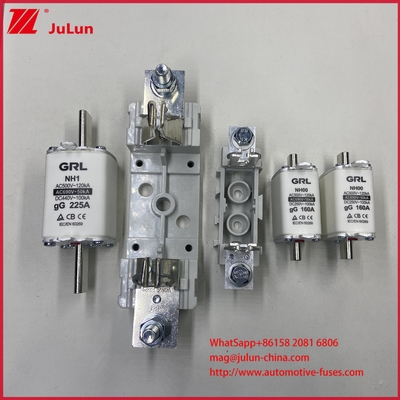 Fast Blow AR Type HRC Fuse Link AC500V 120KA Ceramic Fusible Blade Fuse NT00C/NT000 CE Certified 160A High/Low Breaking